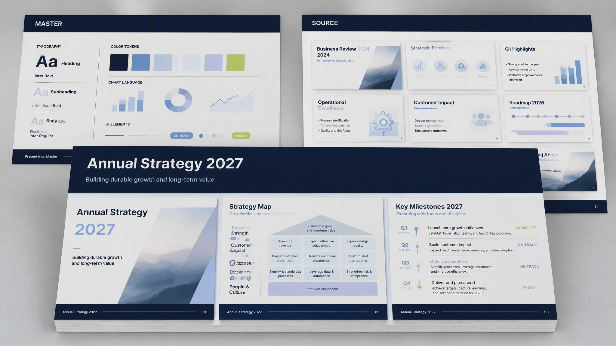 MuseWork slides working from a presentation template